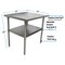 Bk Resources Work Table Stainless Steel W/Undershelf, Plastic bullet feet 24"Wx24"D SVT-2424 - alternate 4